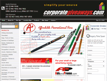 Tablet Screenshot of corporategiveaways.com